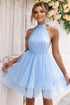 'Oriana' Halter Neck Backless Dress - Celes Fashion